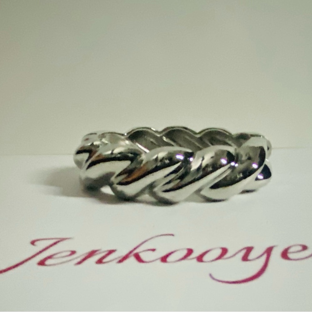 Silver Twisted Bangle Bracelet - Picture 2 of 4